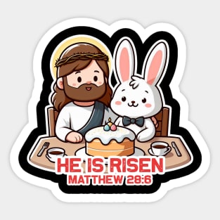 Matthew 28:6 He Is Risen Sticker